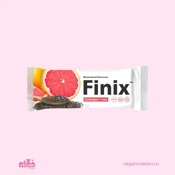 Батончик грейпфрут + семена чиа без глютена Finix 30 г