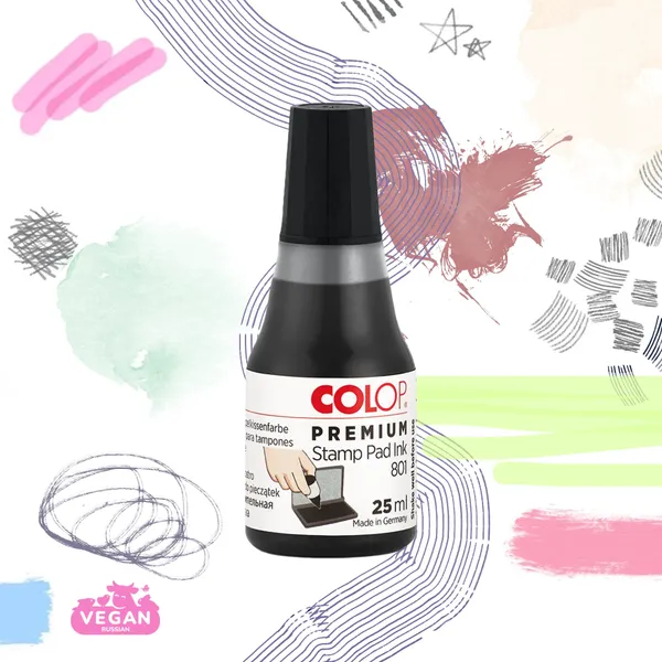 Штемпельная краска Colop Stamp Pad Ink 801 25 мл