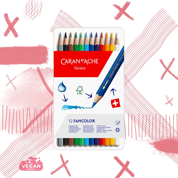 Невеганские карандаши Fancolor Caran d'Ache