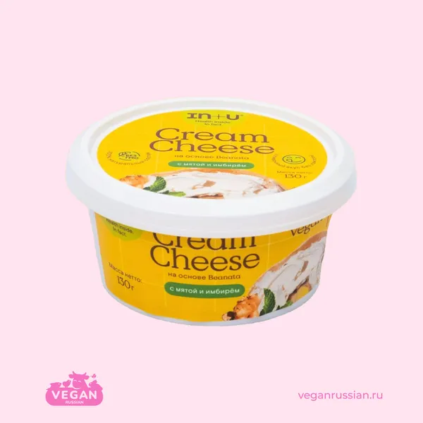 Крем-чиз с мятой и имбирем IN+U Beanata 130 г