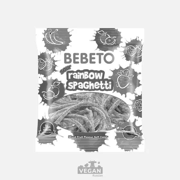 Архив: Мармелад жевательный Rainbow Spaghetti Bebeto 70 г