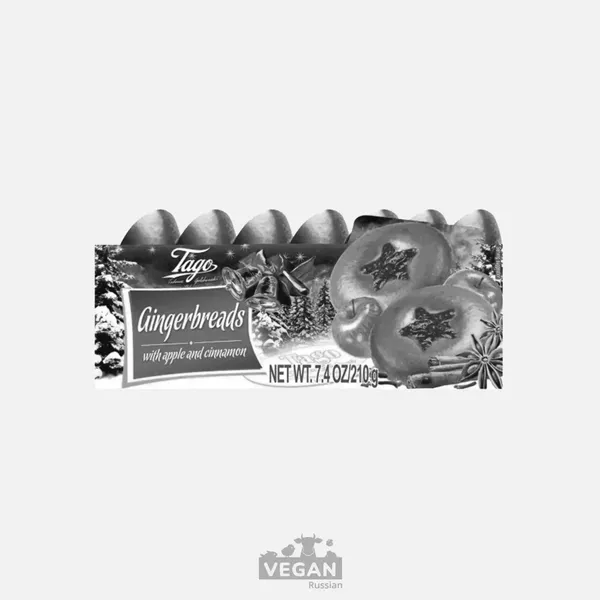Архив: Пряники имбирные с яблочно-коричной начинкой Tago 210 г