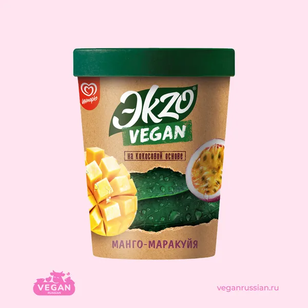 Мороженое манго-маракуйя Ekzo Vegan Инмарко 270 г