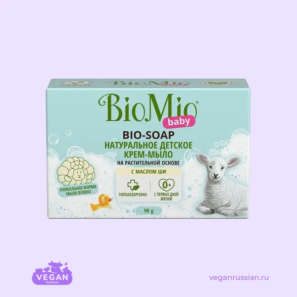 Крем-мыло детское с маслом ши Baby Bio-Soap BioMio 90 г