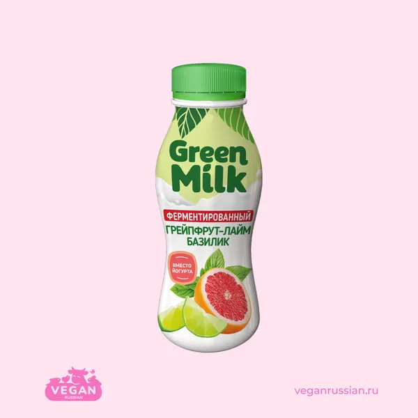 Напиток ферментированный соевый Грейпфрут-лайм базилик Green Milk 0,25-1,5 л
