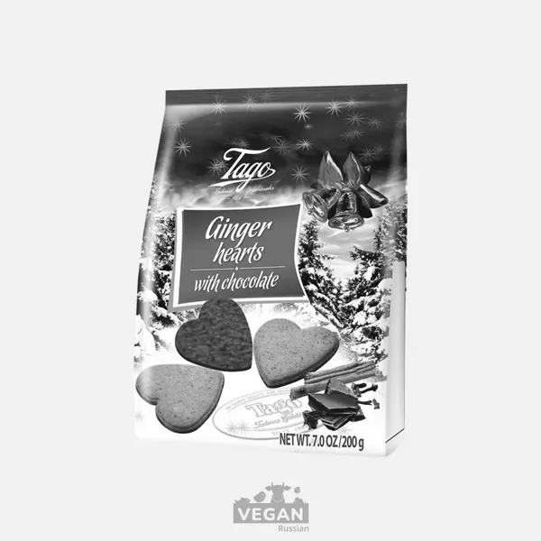 Архив: Печенье в форме сердца Tago 210 г