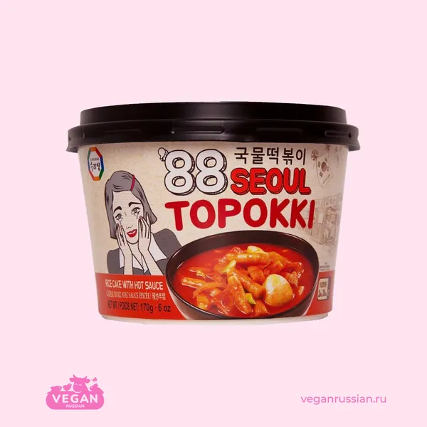 Клецки рисовые с пикантным соусом 88 Seoul Topokki Surasang 170 г