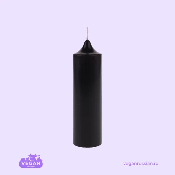 Свеча-столбик чёрная Рарог 14-22 см
