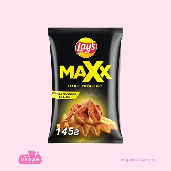 Чипсы картофельные Куриные крылышки барбекю Lay's Maxx 145 г