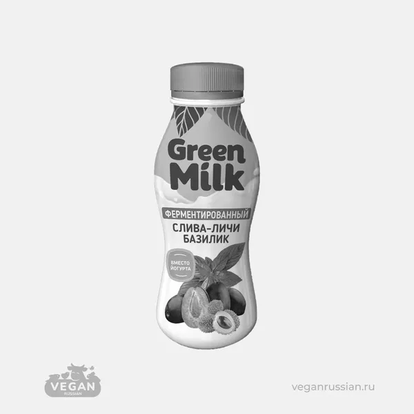 Архив: Напиток ферментированный соевый Слива-личи базилик Green Milk 0,25-1,5 л