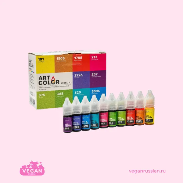 Краситель пищевой гелевый водорастворимый Electric Art Color 10 мл (список)
