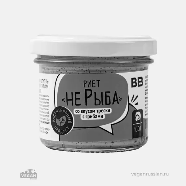 Архив: Риет со вкусом трески и грибами Не рыба ВкусВилл 100 г