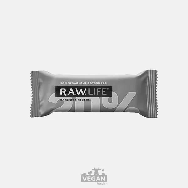 Архив: Протеиновый батончик Клубника R.A.W. Life 47 г