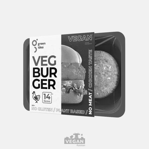 Архив: Котлеты Veg Burger со вкусом цыплёнка Green Idea 220 г