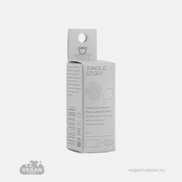 Архив: Зубная нить со вкусом лимона и мяты Jungle Story 30 м