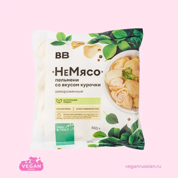 Пельмени неМясо со вкусом курочки ВкусВилл 500 г