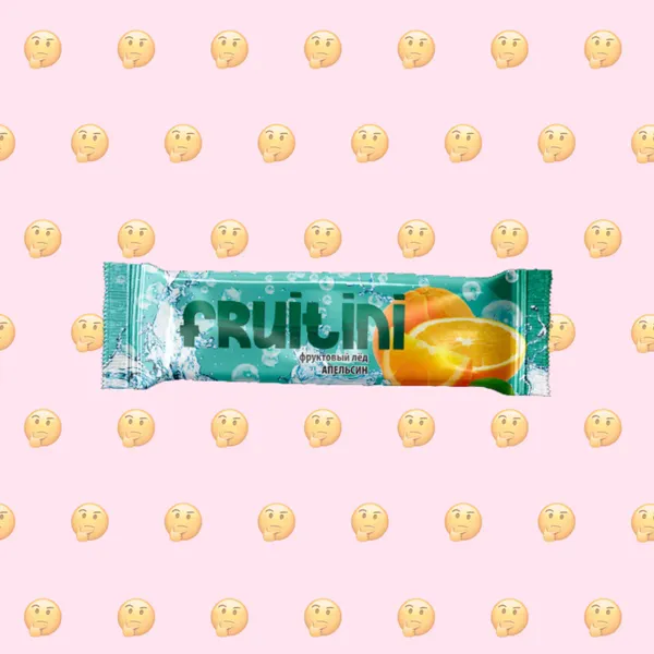 Веганский ли лёд яблочный с ароматом апельсина Frutini?