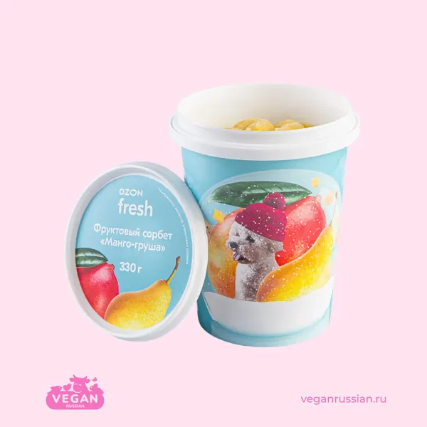 Сорбет Манго-груша Ozon Fresh 330 г