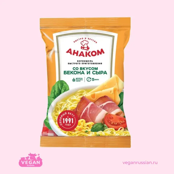Лапша с беконом и сыром Анаком 60 г