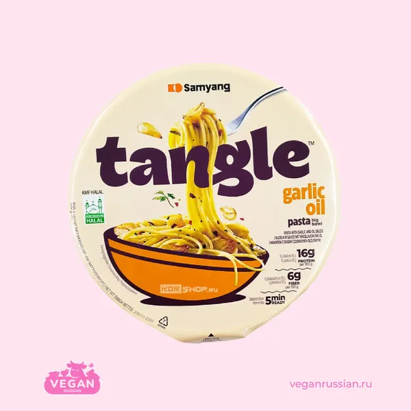 Паста лингвини с чесночным маслом Tangle Samyang 105 г