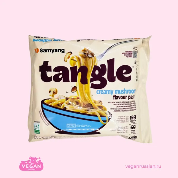 Паста лингвини со сливочно-грибным соусом Samyang Tangle 105 г