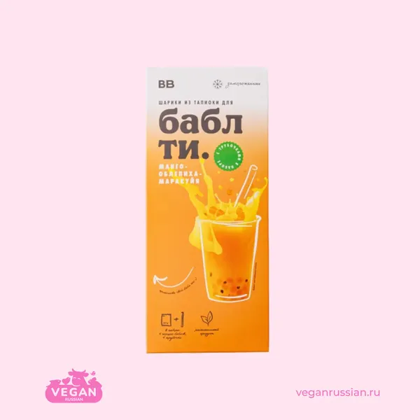Шарики из тапиоки манго-облепиха-маракуйя Бабл Ти ВкусВилл 200 г