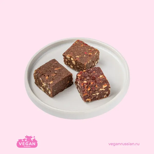 Конфеты фруктово-ореховые Вишня, Малина, Какао ВкусВилл 45 г