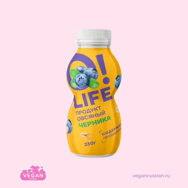 Йогурт овсяный питьевой Черника O!LIFE/ОЛАЙФ 230 мл
