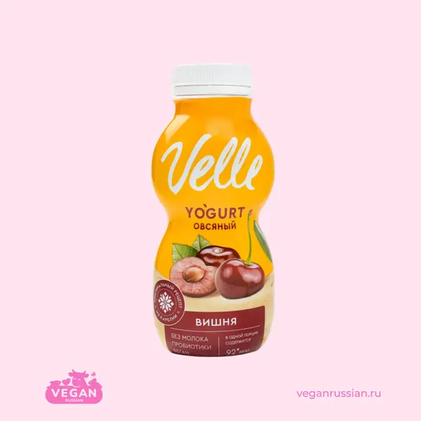 Йогурт овсяный питьевой Вишня Velle 230 мл