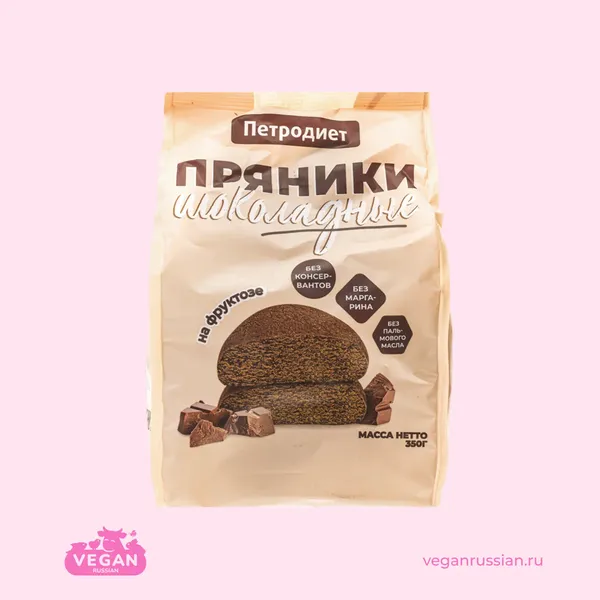 Пряники шоколадные на фруктозе Петродиет 350 г