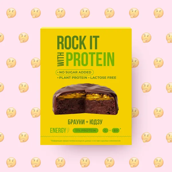 Веганский ли бисквит протеиновый Брауни + юдзу Rock It With?
