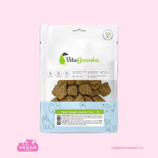 Лакомство хрустящее с соевыми бобами для собак Vitagreenka 150 г