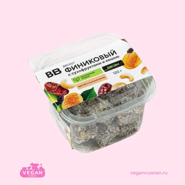 Десерт финиковый с сухофруктами и кешью ВкусВилл 120 г