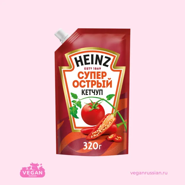 Кетчуп томатный Супер острый Heinz 320 г
