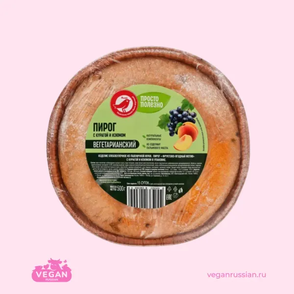 Пирог с курагой и изюмом АШАН Красная птица 500 г