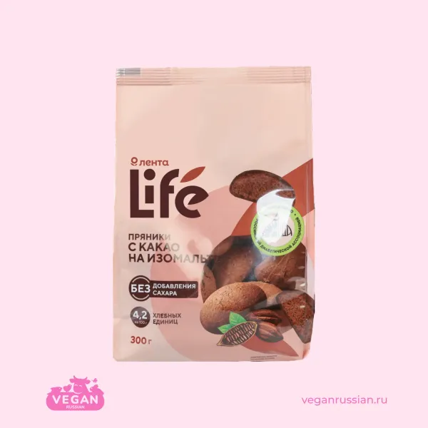 Пряники с какао ЛЕНТА LIFE 300 г